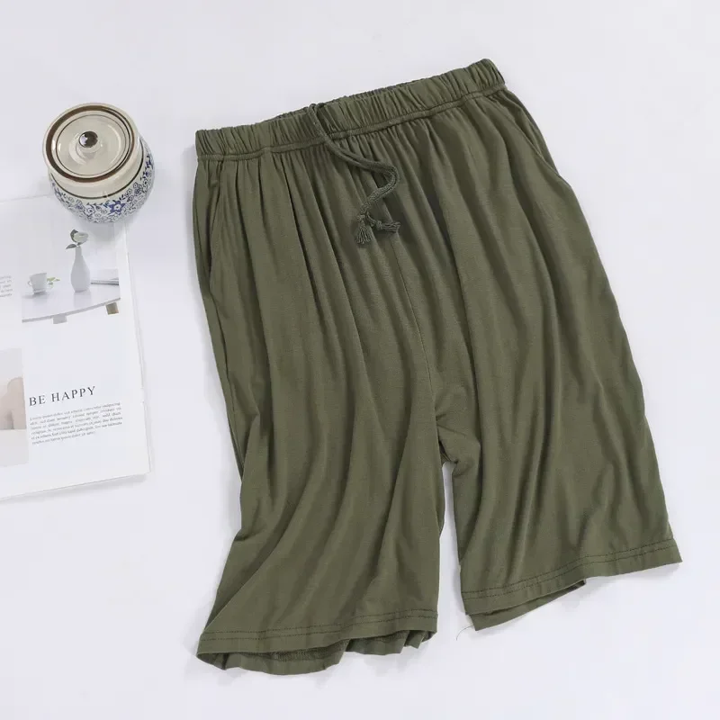 

Comfortable Bottoms Mens Men Shorts Loose Large Casual Size Pants Sleep Modal Drawstring Short Sleeping Male Summer