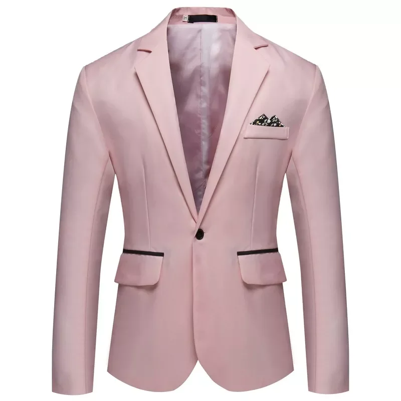

Autumn Men Blazer Coats Vintage Button Black White Casual Men Blazer Business Wedding Party Coat Suit Tops Outwear