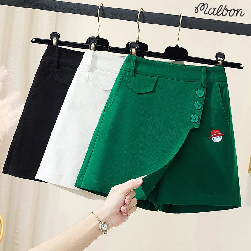 Malbon Embroidery Golf Wear for Women Summer Golf Skirt Fashion Sex Skirt Tennis Skirt Mini Skirt Women's Golf Short Skirt