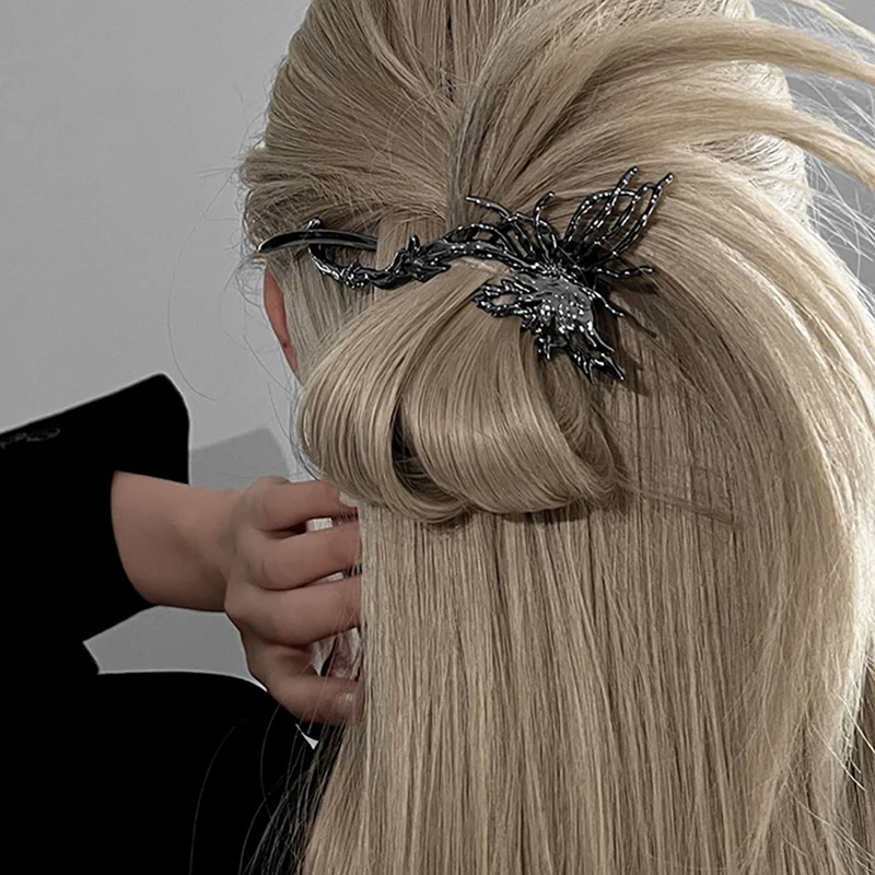 

Elegant Butterfly Hairpin Women's Alloy Word Clip Banana Twist Clip Back of The Head Plate Hair Clip Female Headwear Hairpin