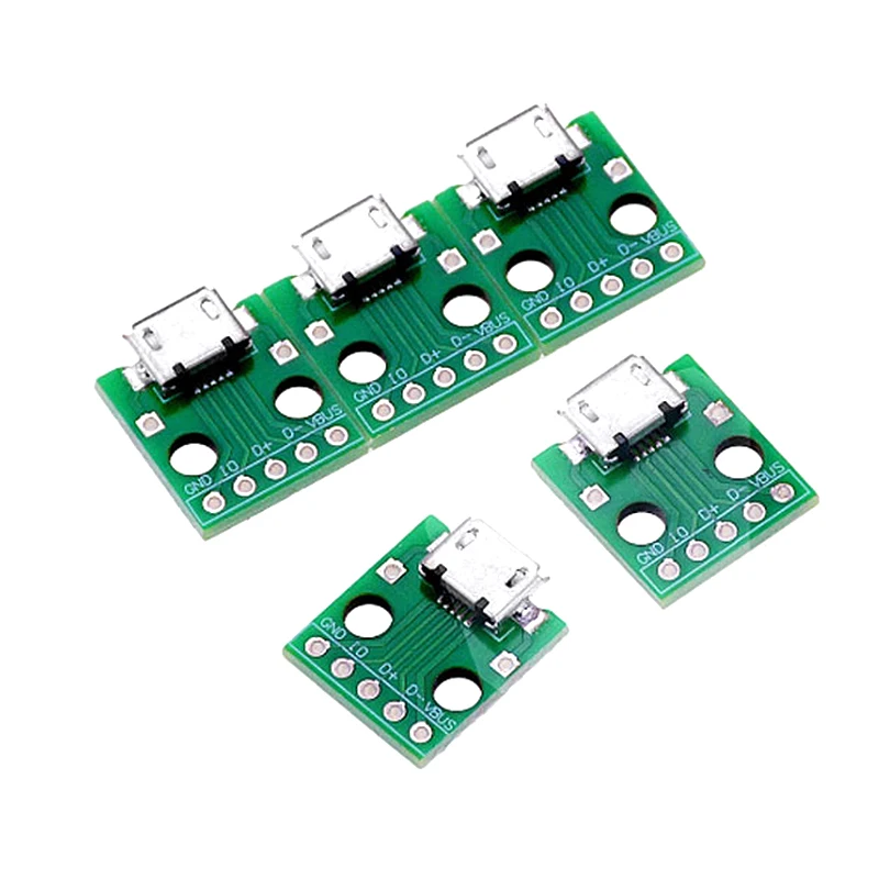 10 шт. адаптер MICRO USB-DIP 5-контактный разъем типа B преобразователь печатной платы