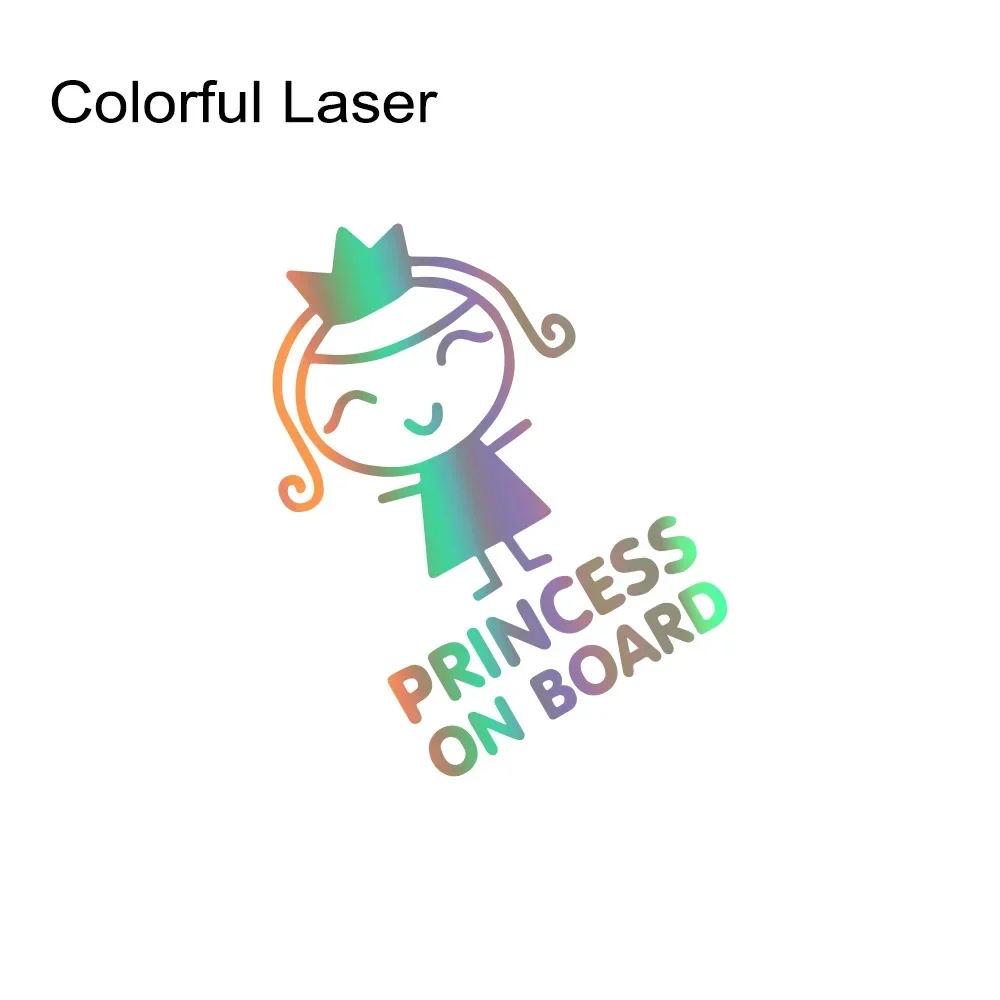 

Наклейка На Автомобиль С Изображением Улыбающейся Девочки-принцессы, Предупреждающий Знак О Безопасном Вождении