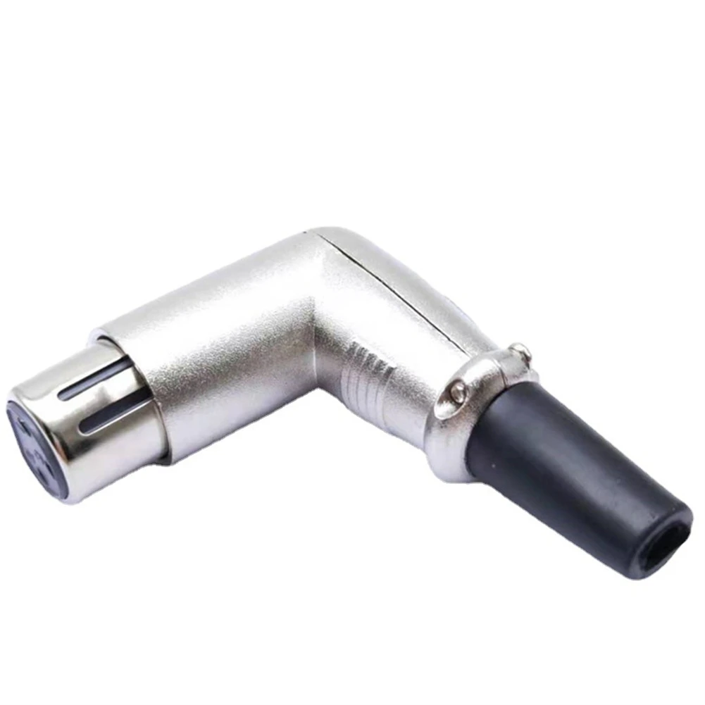 

3-Pin XLR Connector Female Male Plug Right Angle Micphone Audio Cable Adapter Curved Three-core Canon Head Rofessional Series