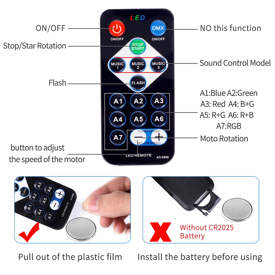 Вращающийся дискошар со звуковой активацией праздничный светодиодный