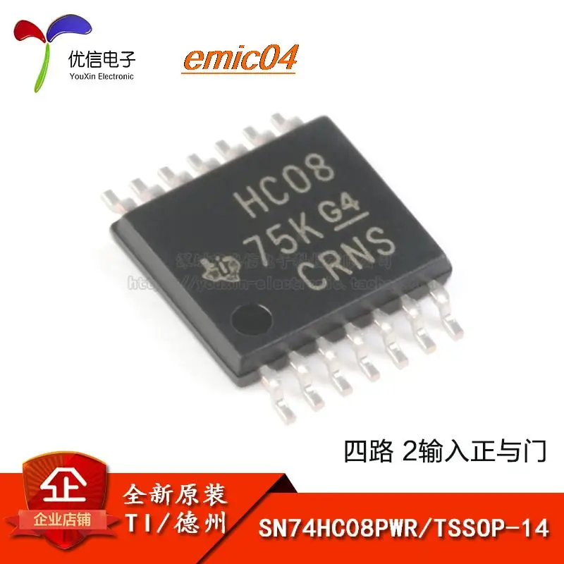 

10 шт., оригинальные аксессуары SN74HC08PWR TSSOP-14 2