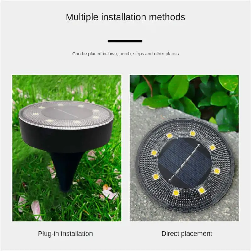 

Outdoor Solar Deck Lights 8 Smd Intelligent Outdoor Led Solar Light Ip68 Waterproof Buried Courtyard Lamp Under Ground Lamps