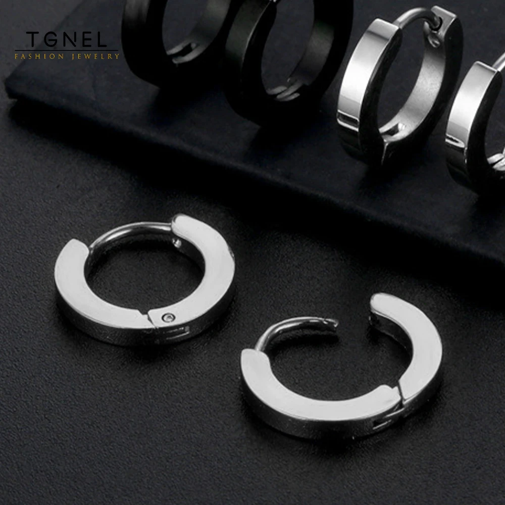 TGNEL Серьги-кольца из чистого титана без никеля маленькие серьги шириной 2 мм