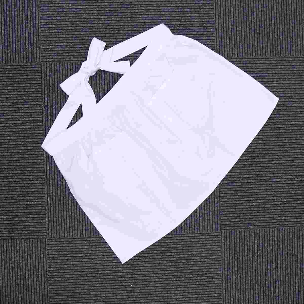 

1pc Cotton Short Apron Waitress Housewife Servant Maid Apron for Cafe Hotel Restaurant Bakery Kitchen