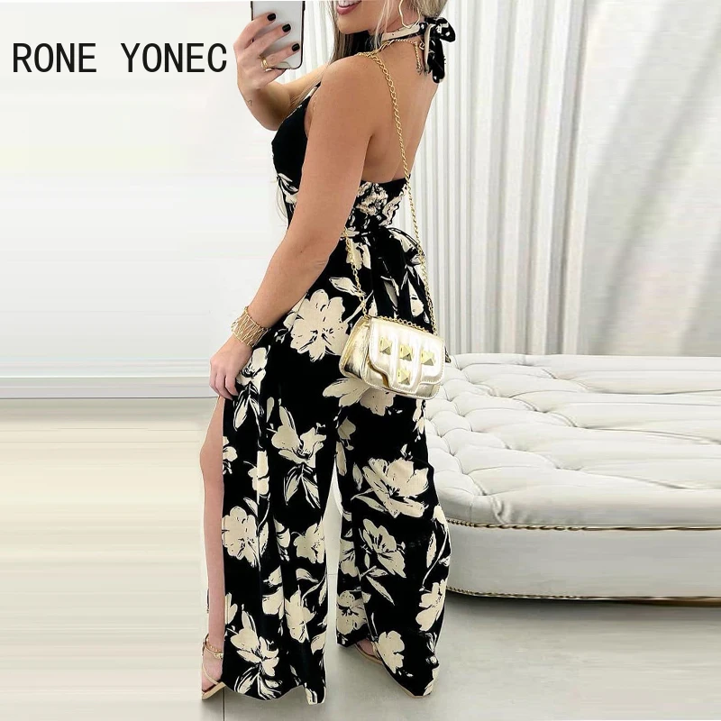 Женский ремень с лямкой на шее без рукавов со шнуровкой и принтом