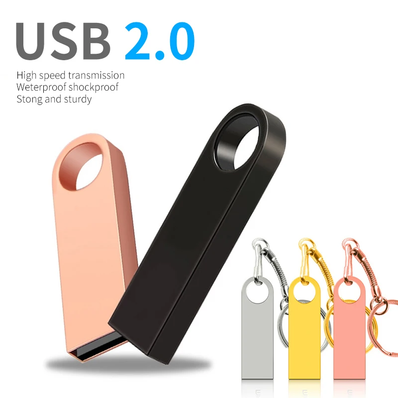 

Pendrive 128GB 64GB USB Flash Drive 64GB 32GB 16GB 8GB USB 2.0 Metal High Speed 8GB 16GB 32GB 64GB 128GB Pen Drive Free Shipping