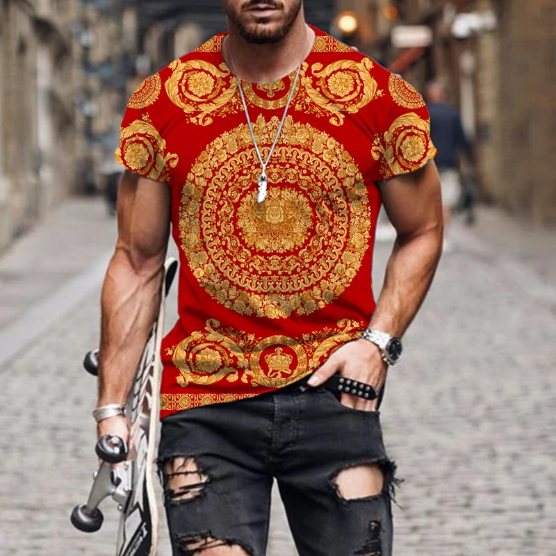 

2022 New summer High-end 3D Print Luxury Funny Shirt Men Women O-neck Short-sleeved High Quality Brand Casual oversized T-shirt