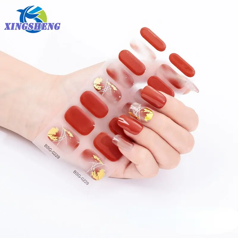 

1 лист водных переводных картинок Золотая линия цветок полутвердый гель полное покрытие гель наклейки для ногтей Набор для УФ-лампы дизайн ...