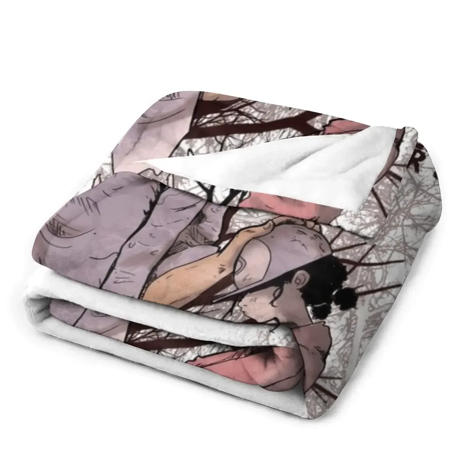 Ходячие мертвецы - Ли и Клементин пледы постельное белье пушистые рождественские