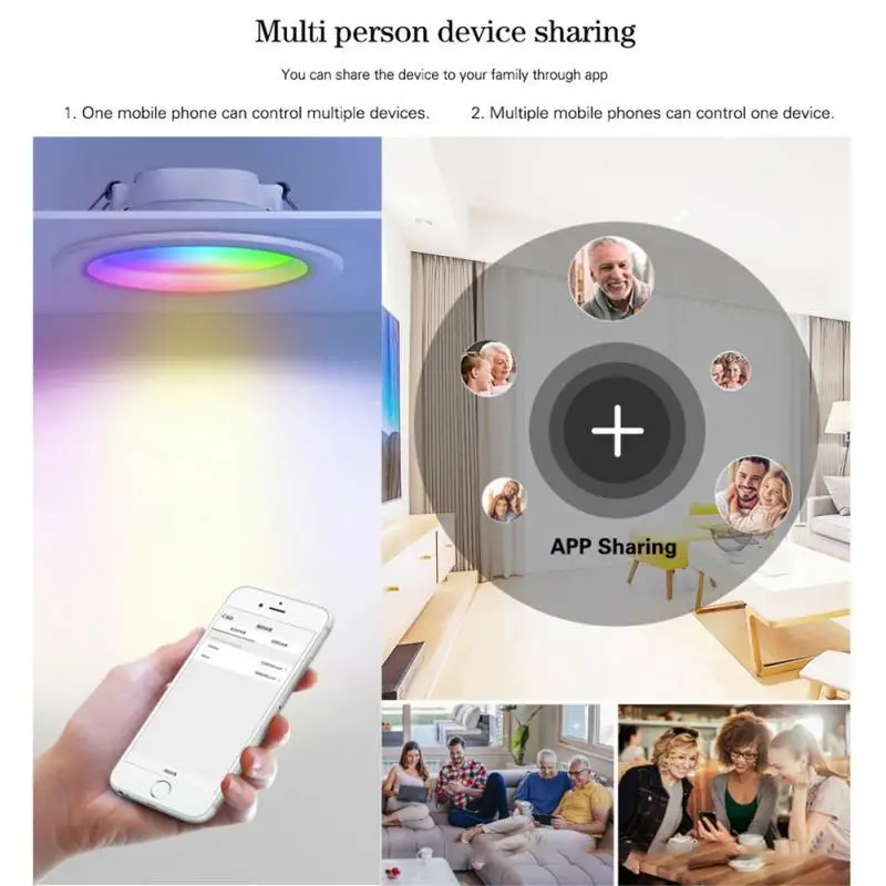 

Birthday Parties. 17w Wifi Smart Downlight Mood-enhancing Pc Remote Control Downlight Smart Home Downlight Apple Homekit Led