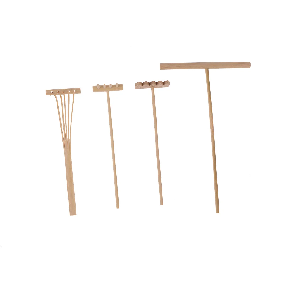 

Garden Rake Zen Mini Sand Accessories Miniature Meditation Bamboo Tools Wooden Japanese Tooth Rakes Tabletop Five Tray Sandbox