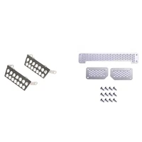 metal front intake grille mesh grille upgrade parts with 2pcs metal front rear chassis armor protector plate parts