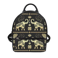 advocator ethnic elephant pattern womens backpack customized pu female bag waterproof ladies travel mochilas free shipping