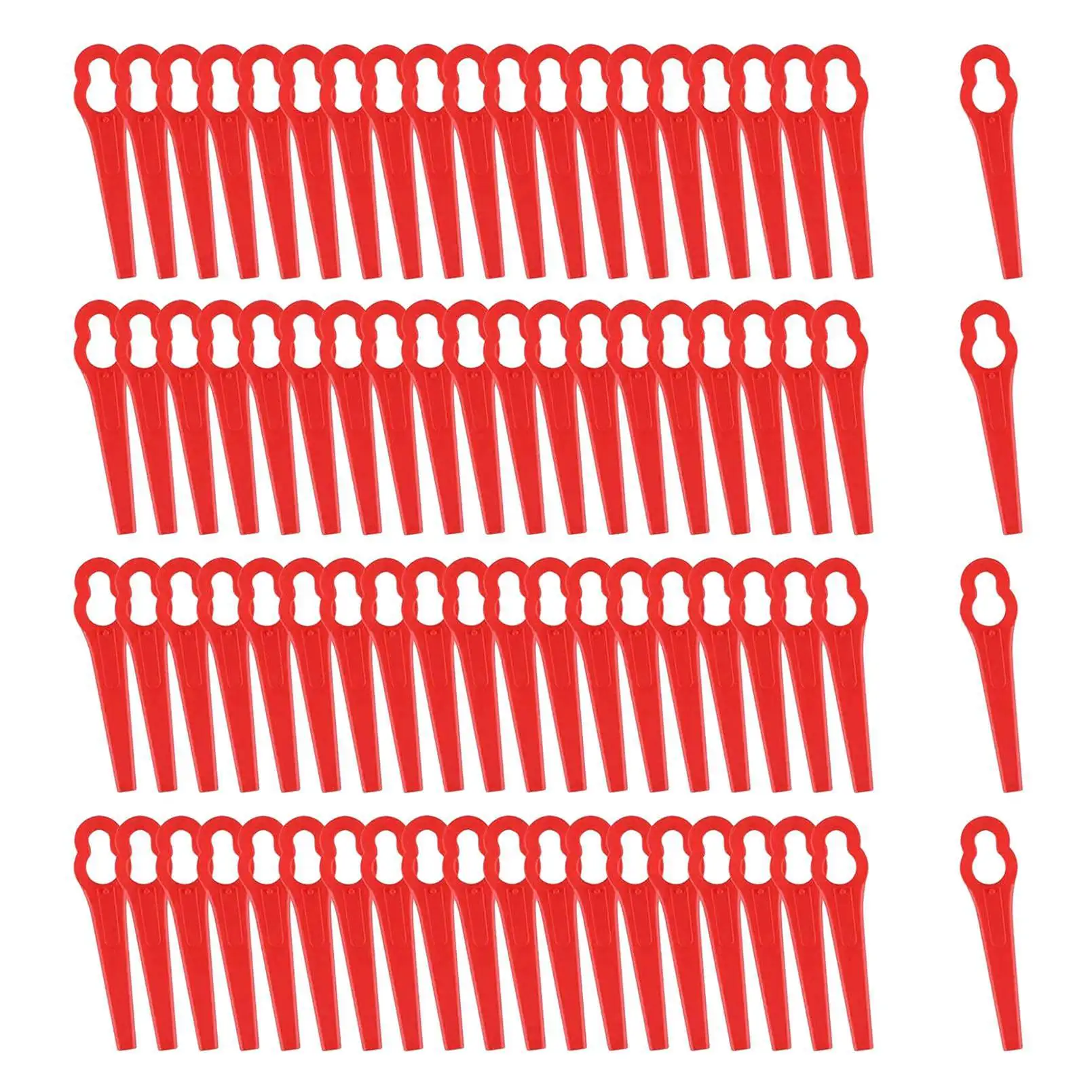 80 Pcs 8.3CM Plastic Grass Trimmer Blade Replacement Blades Lawn Mower for Bosch Einhell