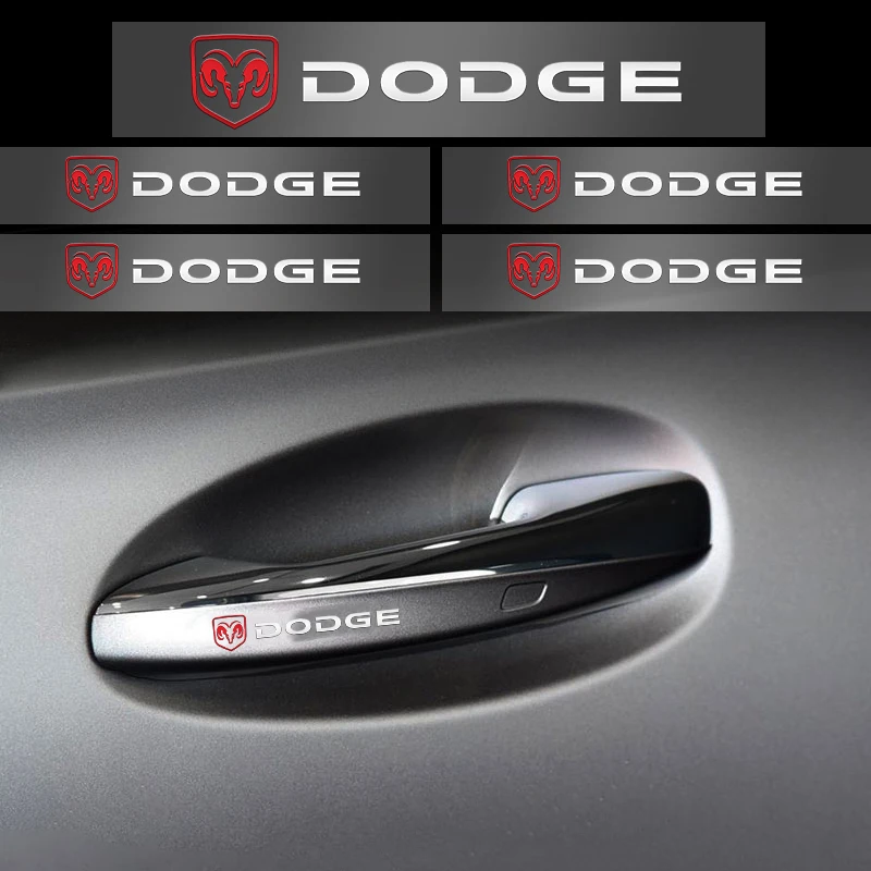 

10pcs Car Door Handle UV Stickers for Dodge Journey Caliber Challenger Charger Nitro Ram 1500 Dart Durango Car Accessories Decor