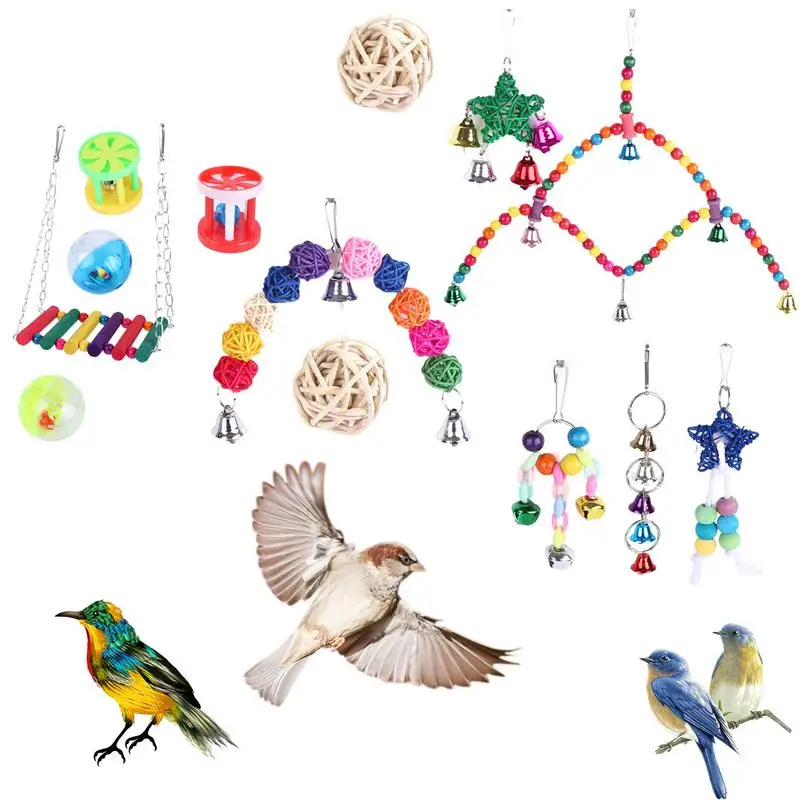 

Аксессуары для попугаев, разноцветные игрушки для жевания