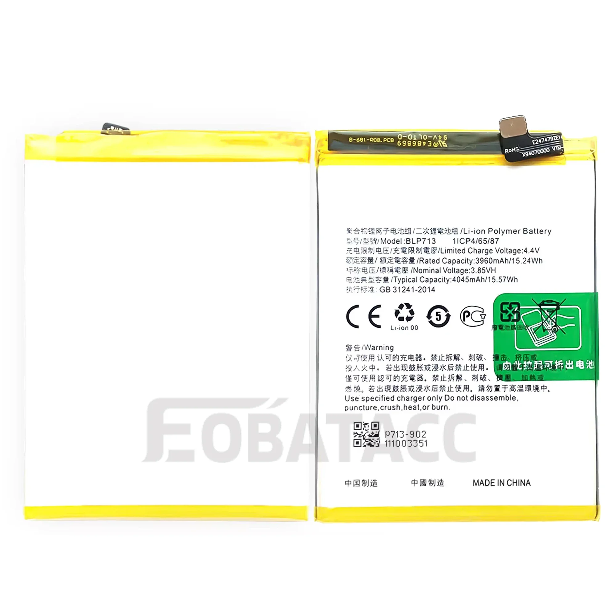 100% Новый оригинальный аккумулятор BLP713 для OPPO C3 Pro Realme 3 Reamlex Youth Edition + Бесплатные