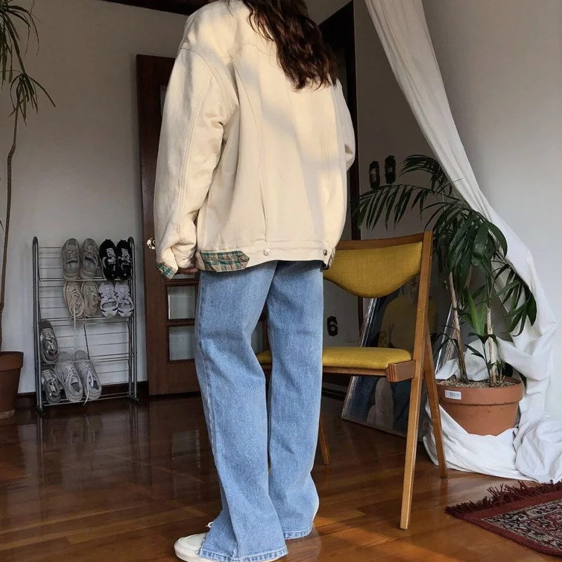 Женская длинная куртка в Корейском стиле желтая Харадзюку свободная ветровка