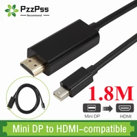 mini displayport to hdmi compatible cable adapter 1 8m male to male mini dp to hdmi compatble converter for mac macbook pro air