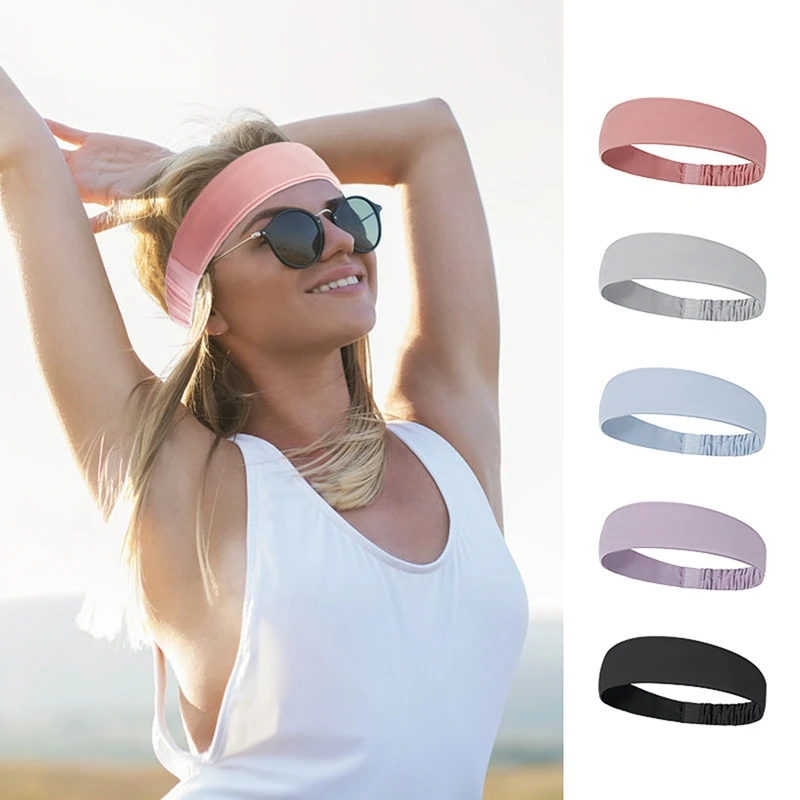 

Gym Running Sweatband Sports Headbands Elastic Sweat Head Band Fitness Absorbent Cycling Jog Tennis Yoga Hair Bandage Men Women