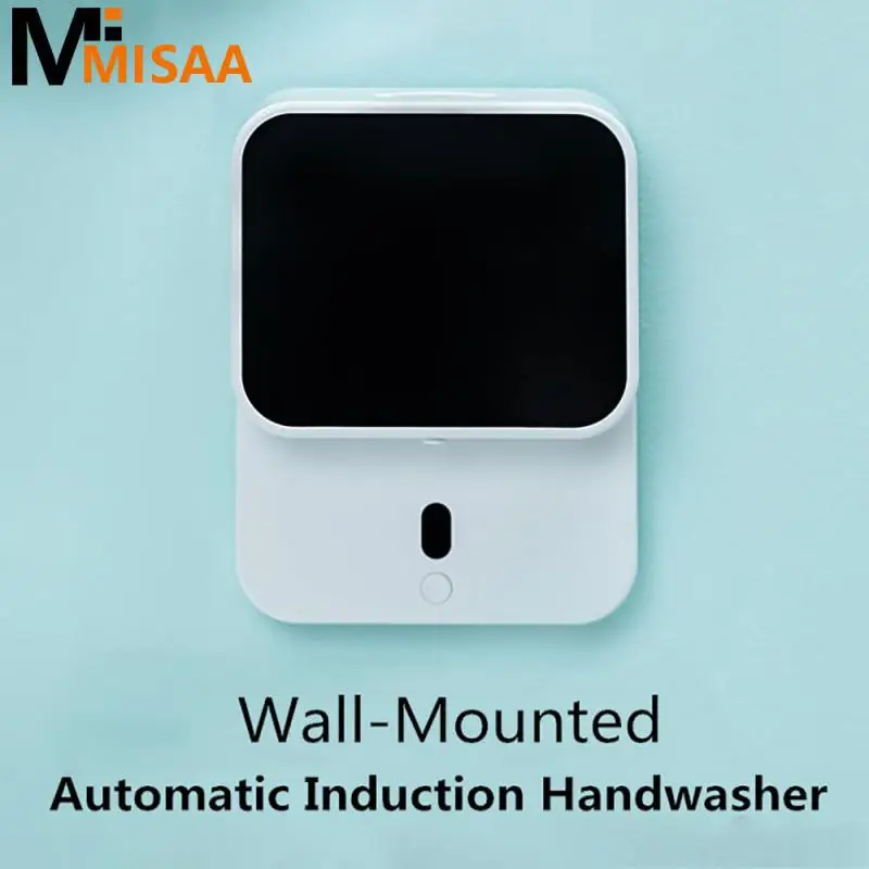 

Led Screen Hand Washing Soap Dispenser New Built-in Battery Wall-mounted Touchless Operation Large Storage Space Household