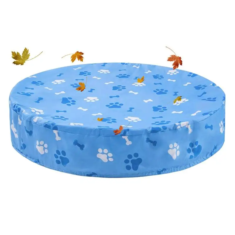 

Swimming Pool Protector UV Protection Above Ground Pool Drawstring Cover Kids Pet Pool Dust Protective Cover For Water Park Pool