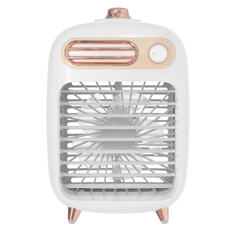 

Air Cooler, USB Rechargeable Household Mini Humidification, Refrigeration, Light-Sound Air-Conditioning Fan