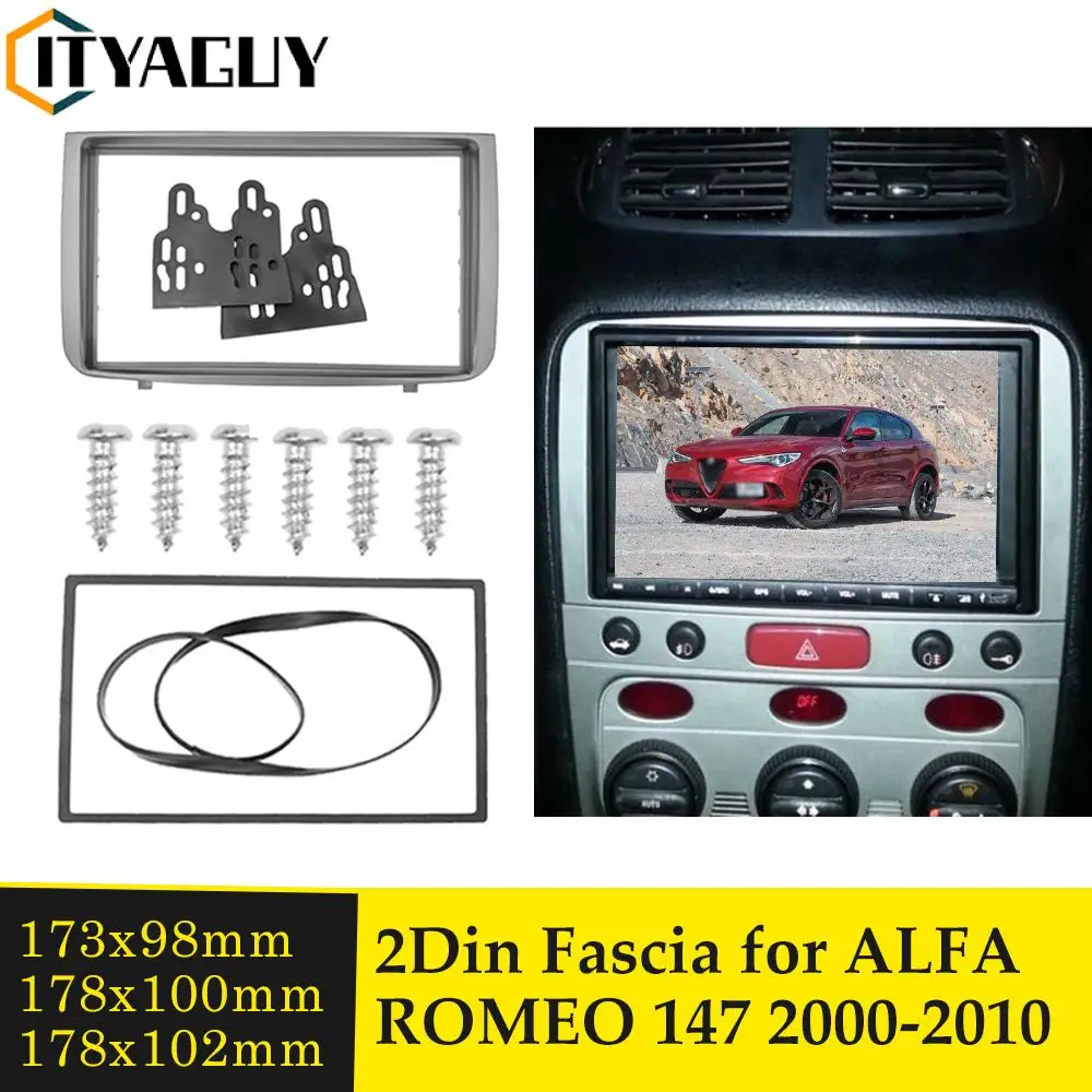

2 Din Car Radio Fascia for ALFA ROMEO 147 2000-2010 Stereo DVD Panel Mounting Refitting Installation Trim Kits Face Frame Bezel