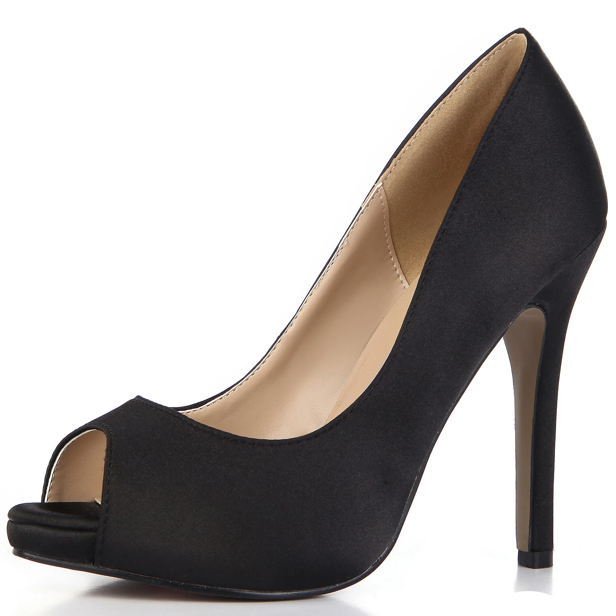 

Женские туфли-лодочки на высоком каблуке, пикантные вечерние туфли-лодочки на шпильке с открытым носком, атласная Модная женская обувь на т...