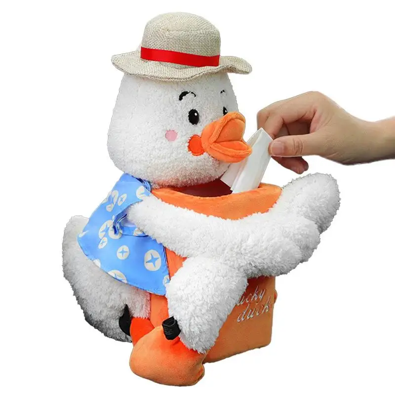 

Car 2 In 1 Waterproof Cartoon Tissues Holder Cube Box Car Console Tissue Cover Plush Animal Toy Box Gift Decoration for Women