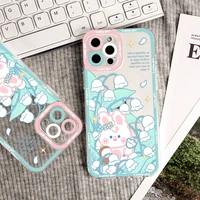 lily of the orchid bear rabbit phone case for iphone 13 12 mini 11 pro xs max x xr 6 7 8 plus angel eye silicone transparent