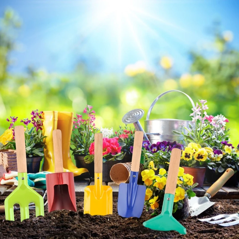 

1 Set Spring Garden Planting Children's Tools Shovel Rake Hoe Vegetable