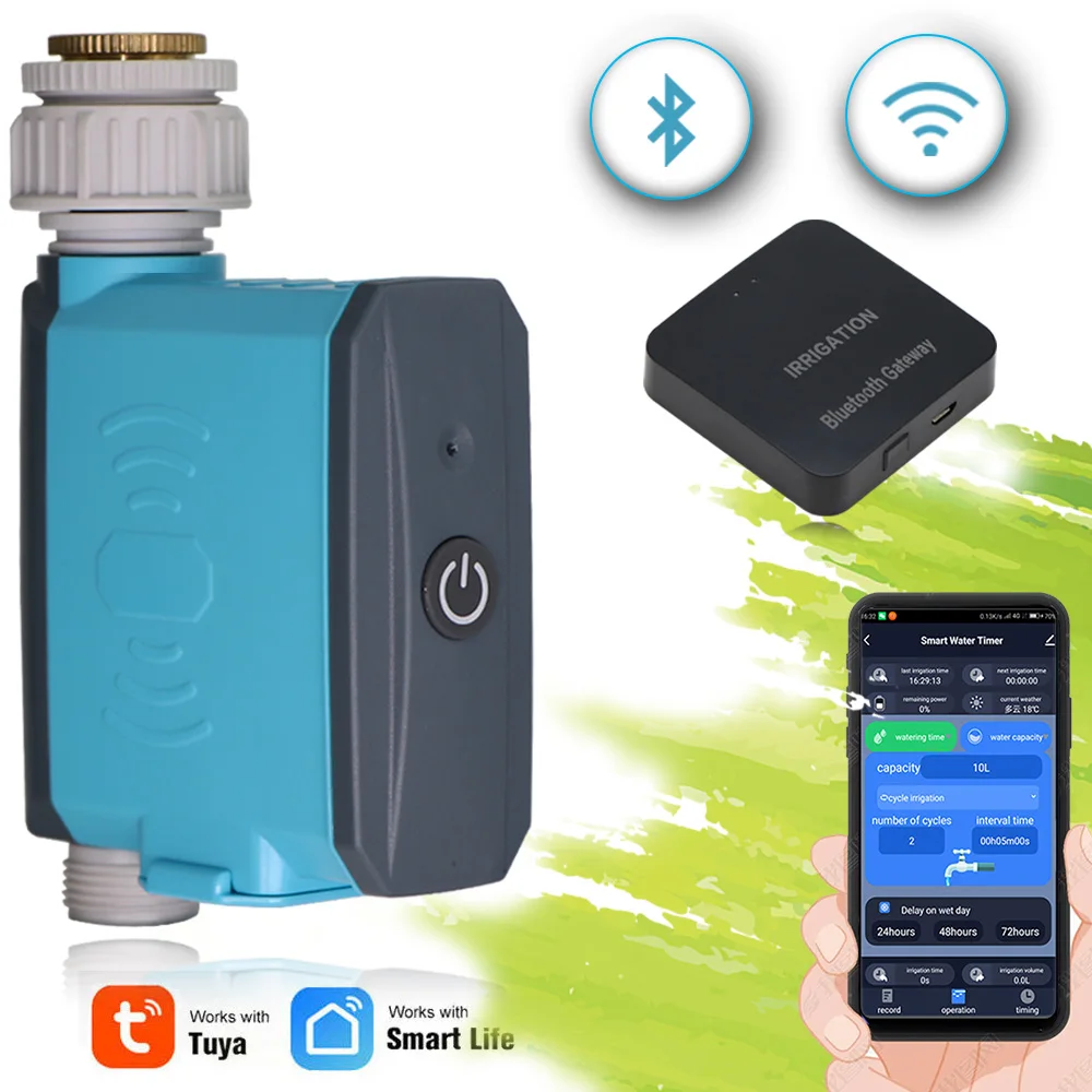 

Latest Hot Style WIFI Bluetooth Garden Watering Timer Automatic Drip Irrigation Smart Home Google Assistant Flow Statistics