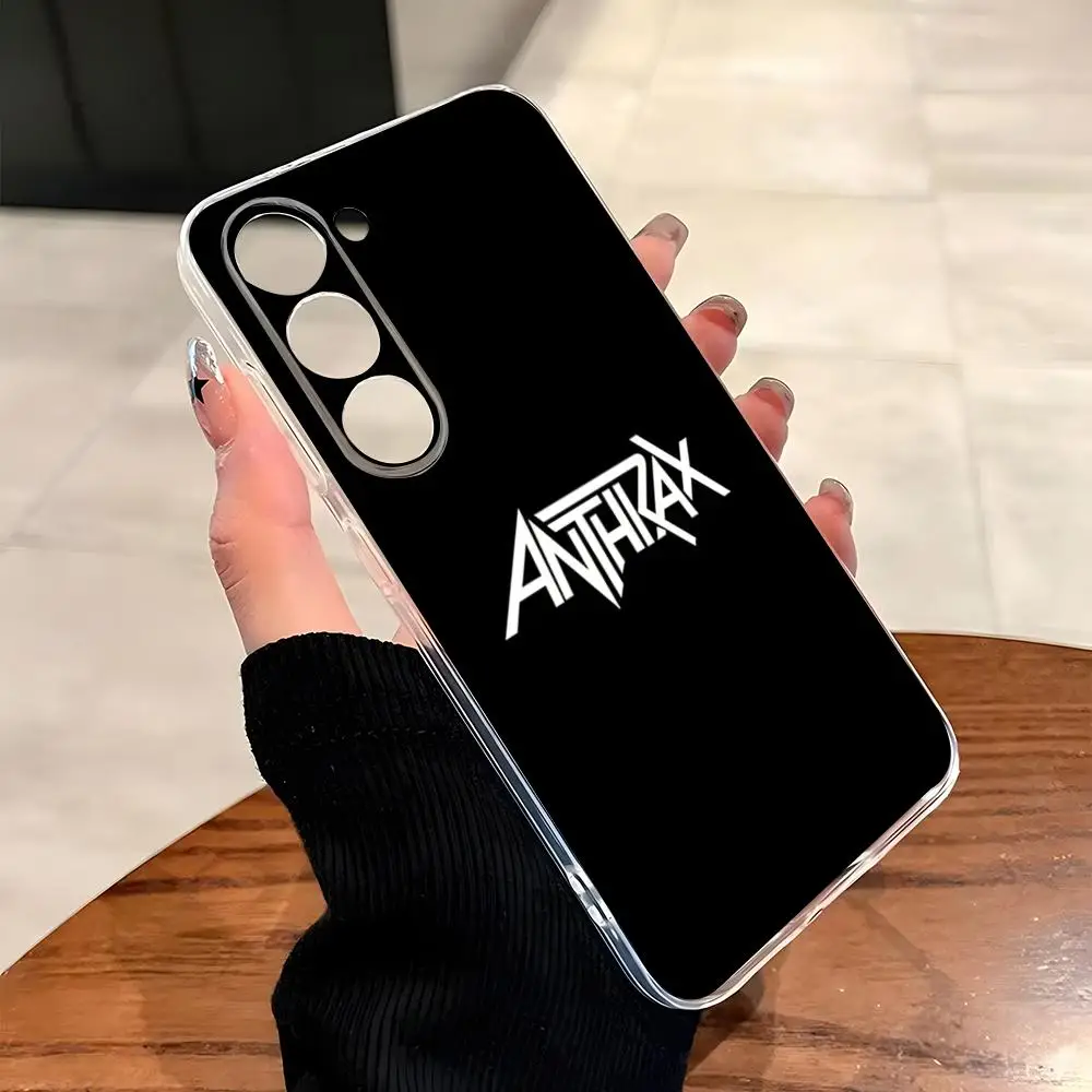 Фото Чехол для телефона с изображением рок-группы A-Anthrax для Samsung A23 A33 A53 A52s A35 AA14 A16 5G A52, прозрачный чехол. №5