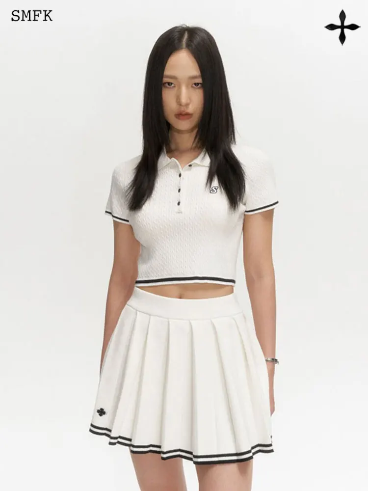 

Футболка-поло женская трикотажная с коротким рукавом, H657