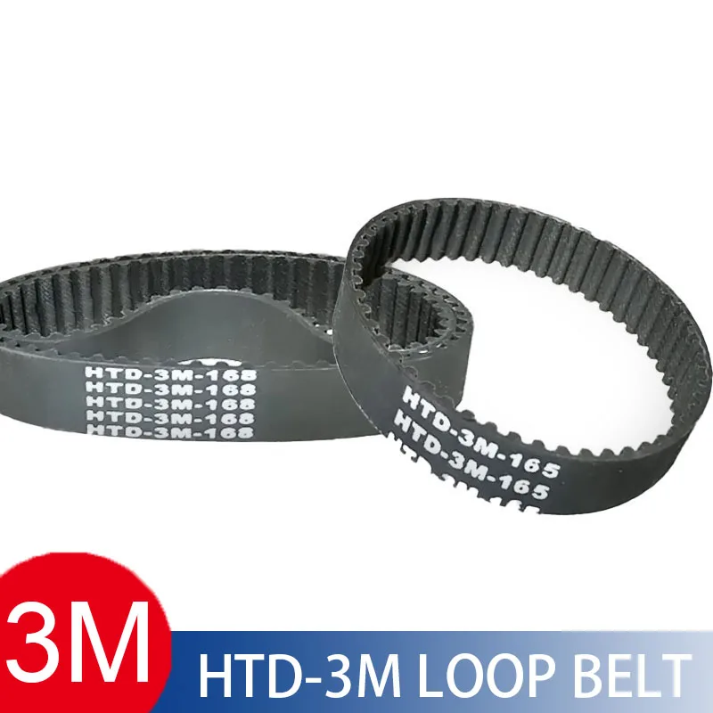 

HTD 3M Timing Belt 150/153/156/159/162/171/174/177mm 8/10/12mm Width RubbeToothed Belt Closed Loop Synchronous Belt pitch 3mm