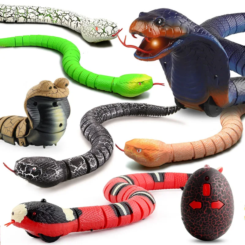 

Prank Tricky Toys Smart Remote Control Snake Terrifying Plastic Infrared Funny RC Cobra Rattlesnake Mischief Novelty Toys