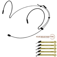 1x double earhook headset mic headworn microphone for sennheiser for shure wireless ear hook black z 1710 omnidirectional