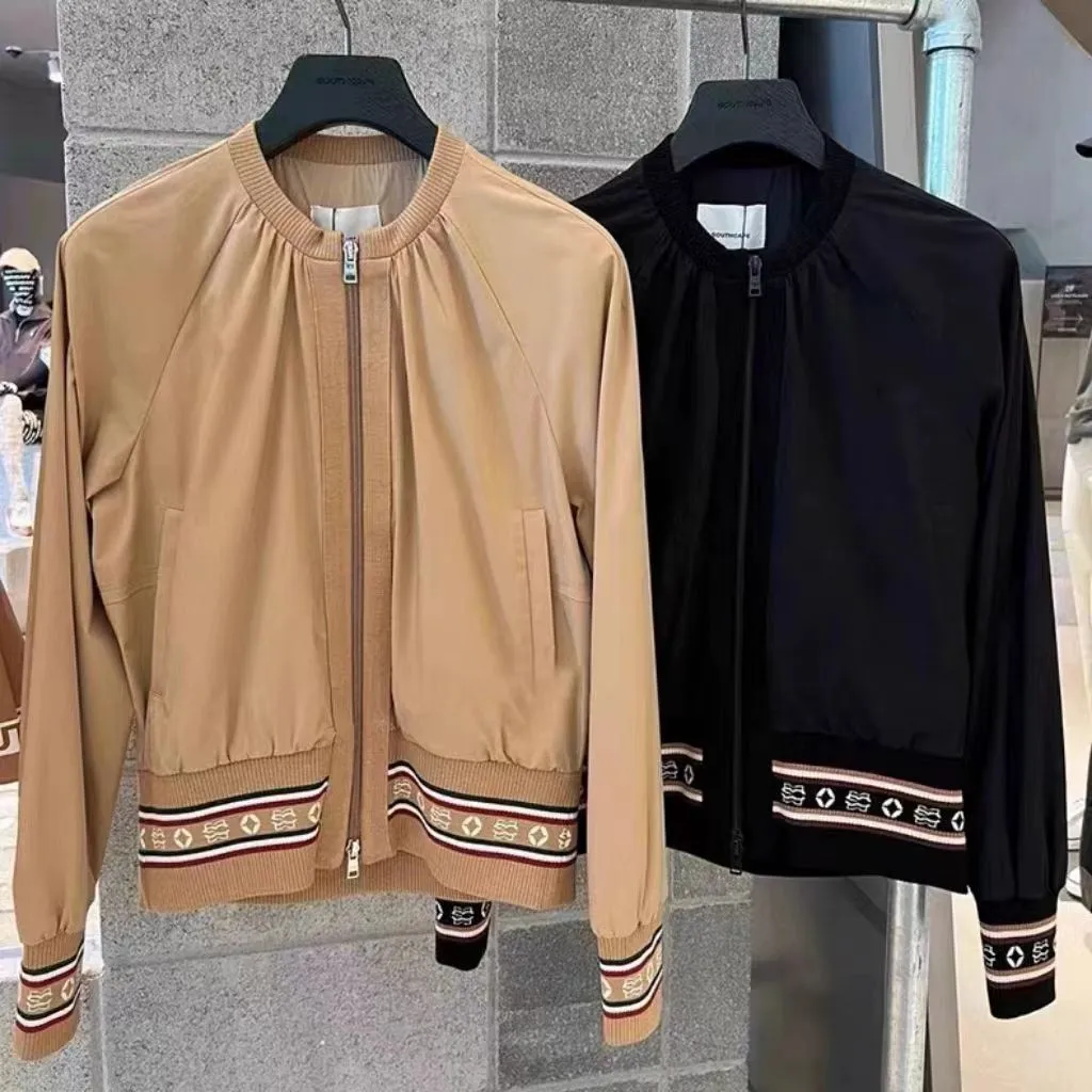 

New Autumn And Winter Golf Clothing Women Outdoor Sports Crewneck Zipper Jacket Top Long Sleeve Coat Windbreaker