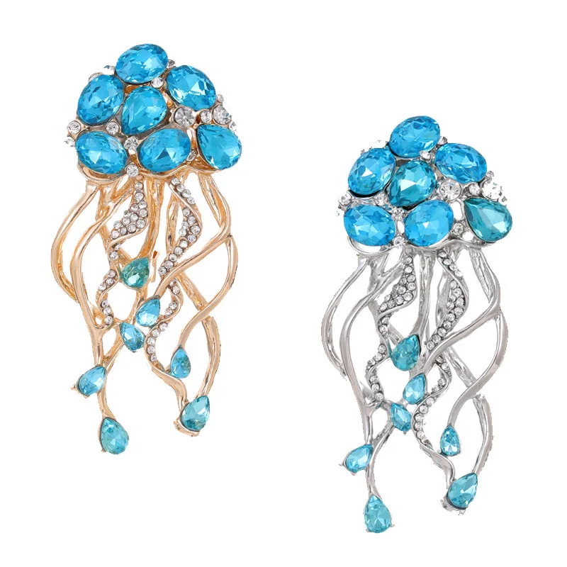 Vintage Fashion Luksusowa Broszka w formie Medusa Dla Kobiet Starsze Stworzenia Morskie Temperamentowe Szpilki Akcesoria Biżu...