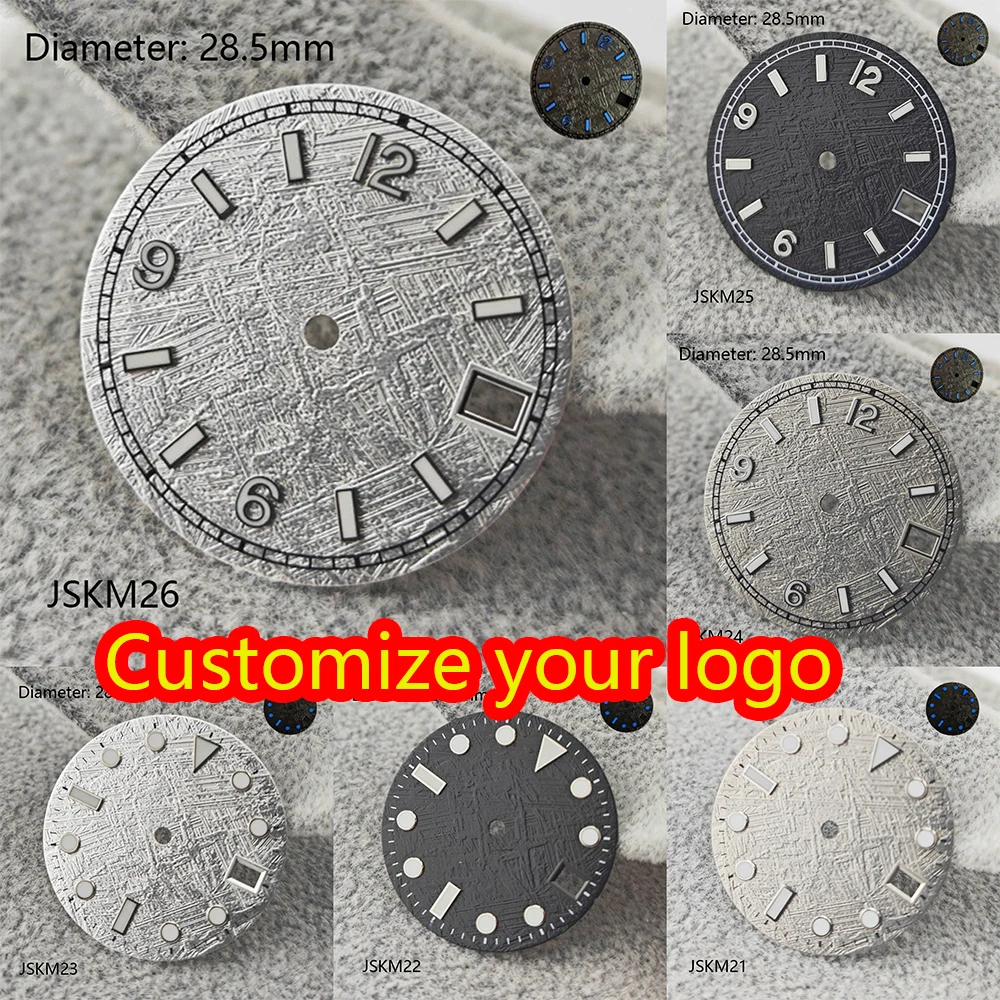28 5 мм синий светящийся стерильный циферблат индивидуальный логотип подходит для