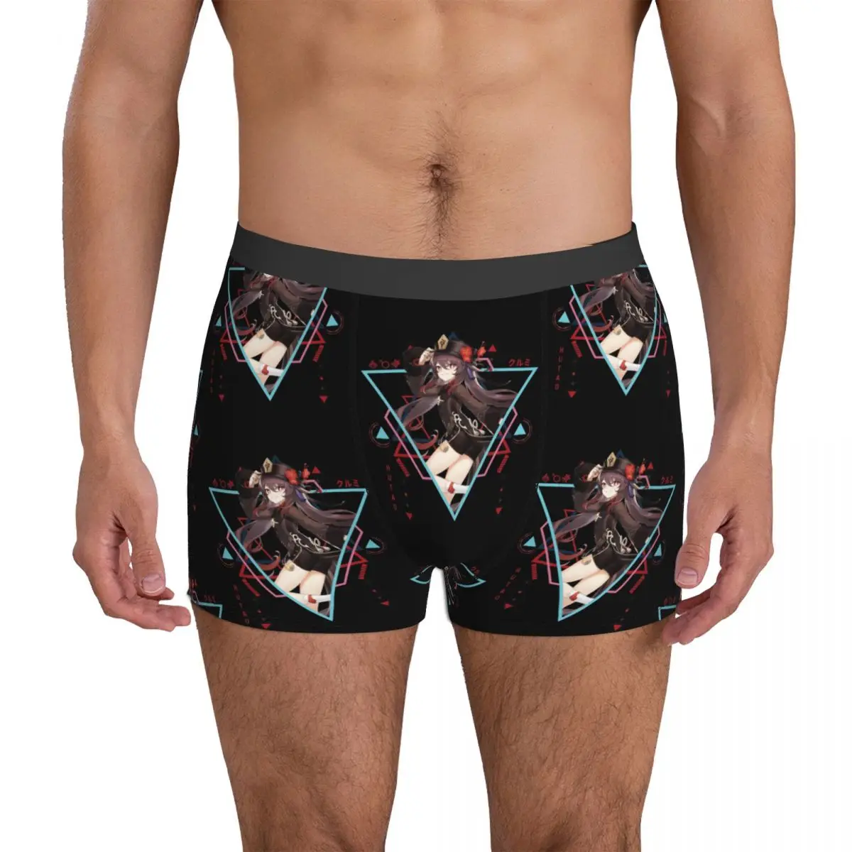 

Genshin Impact Hu Tao Sacred Geometry Design Underwear Game Men Shorts Briefs Sexy Boxer Shorts Sublimation Oversize Panties