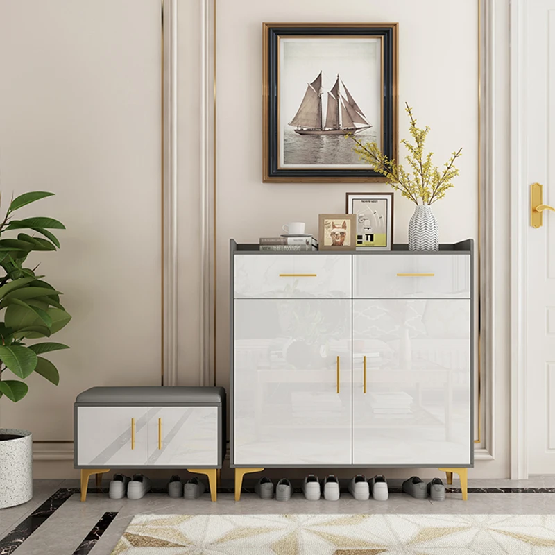 

Modern Luxury Shoe Rack Storage Organizer Cabinet Entryway Bench Shoe Rack Free Shipping Bedroom Zapateros Bathroom Furniture