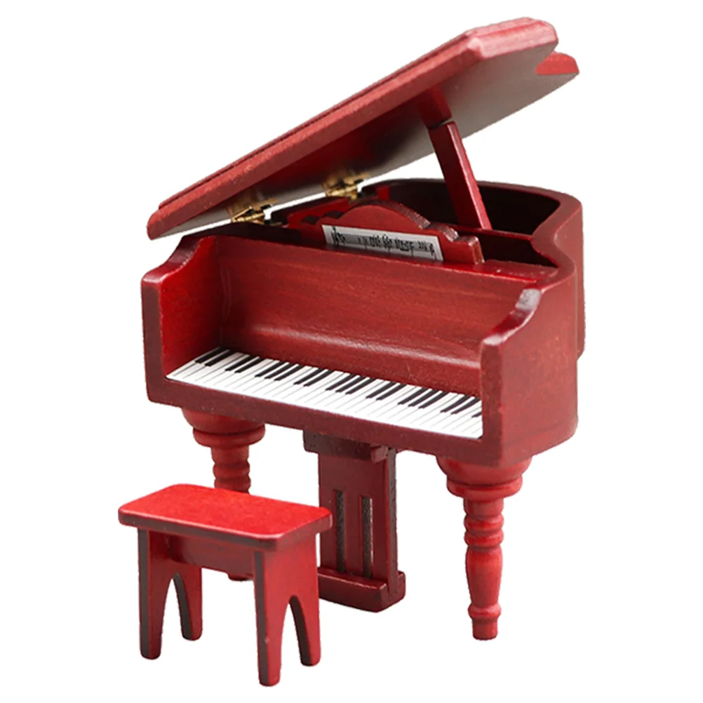 

Mini House Piano Decor Small Piano Adornment Doll House Musical Instrument Decor