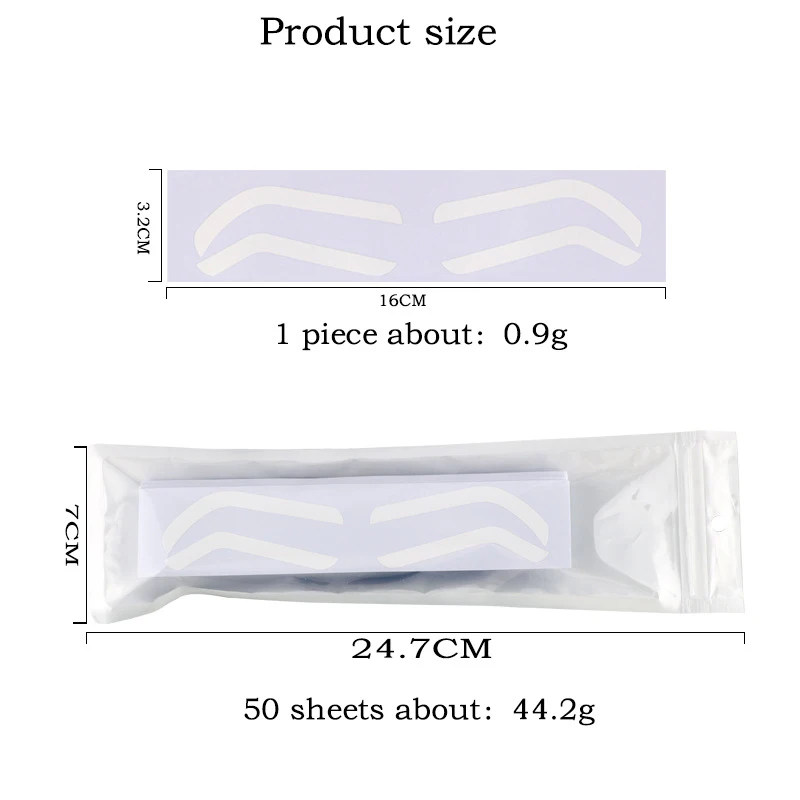 50 шт. одноразовый трафарет для бровей