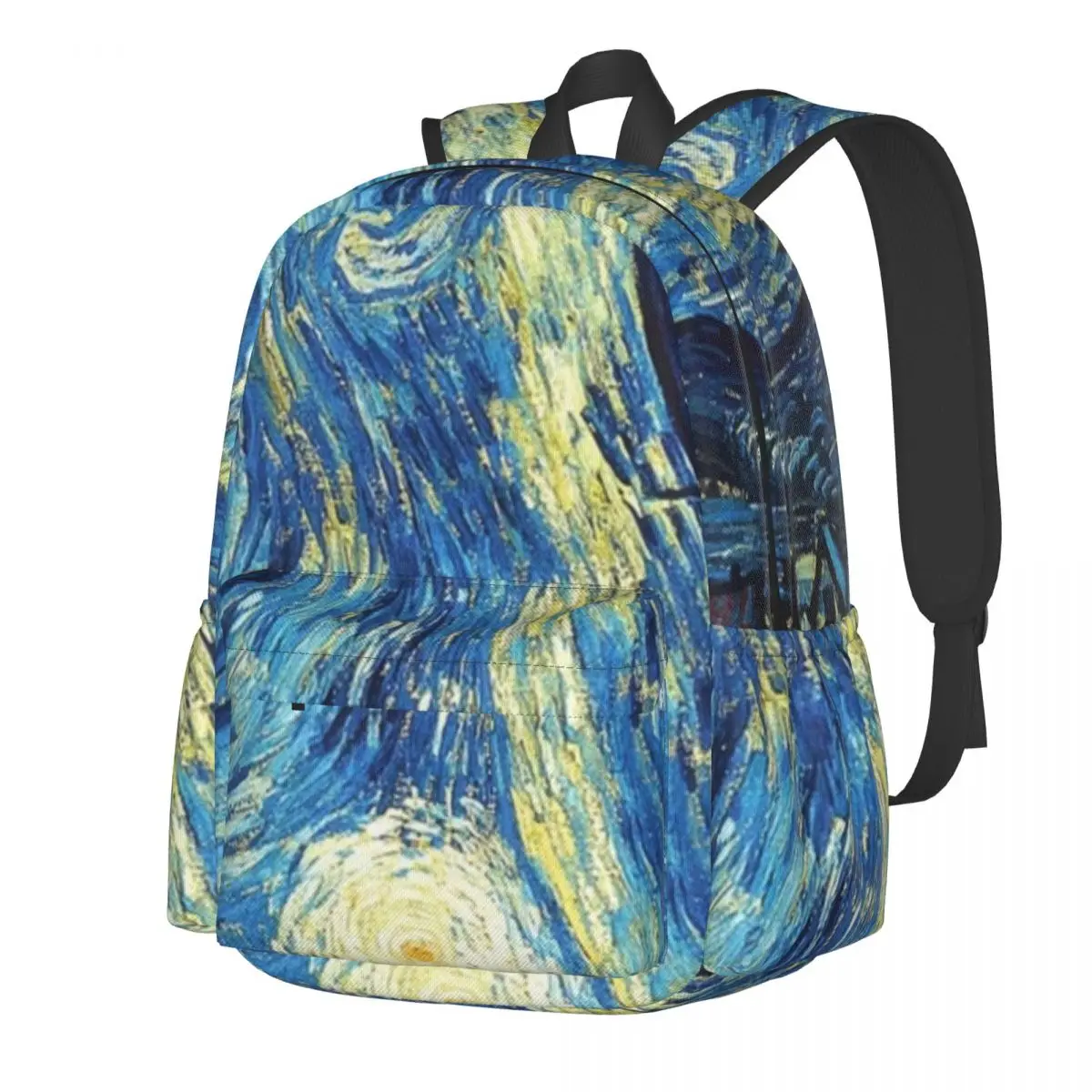 

Starry Night Backpack Gril Vincent Van Gogh Large Backpacks Polyester Novelty High School Bags Hiking Designer Rucksack